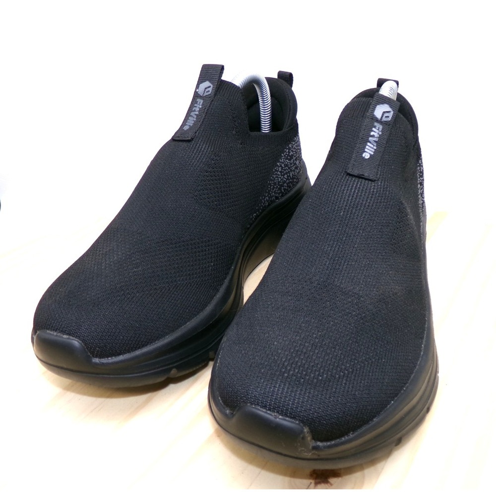 Fitville Marca Slip On Walking Shoes Womens‎ Black Size 8 EW Arch Heel Support